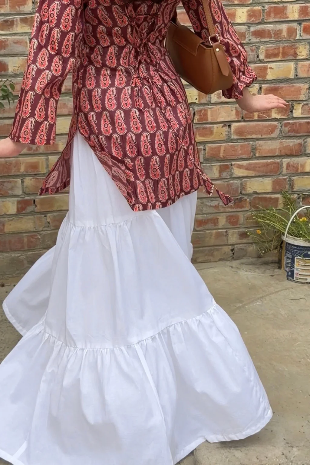 MAROON MUGHAL CORSET KURTI