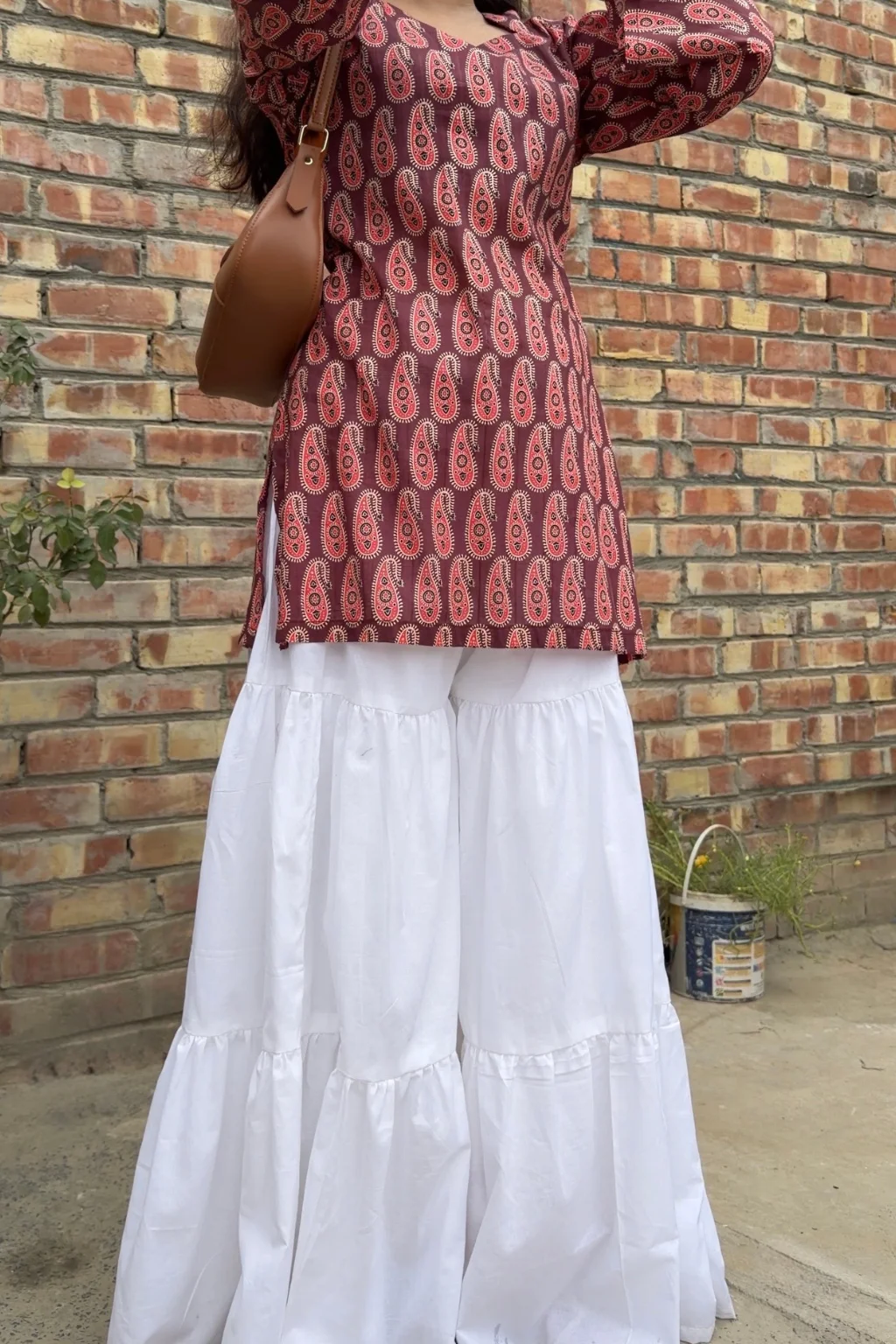 MAROON MUGHAL CORSET KURTI